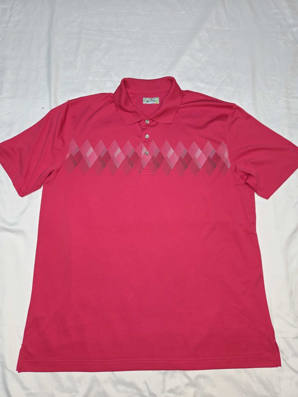 Men's Pink Argyle Polo Shirt